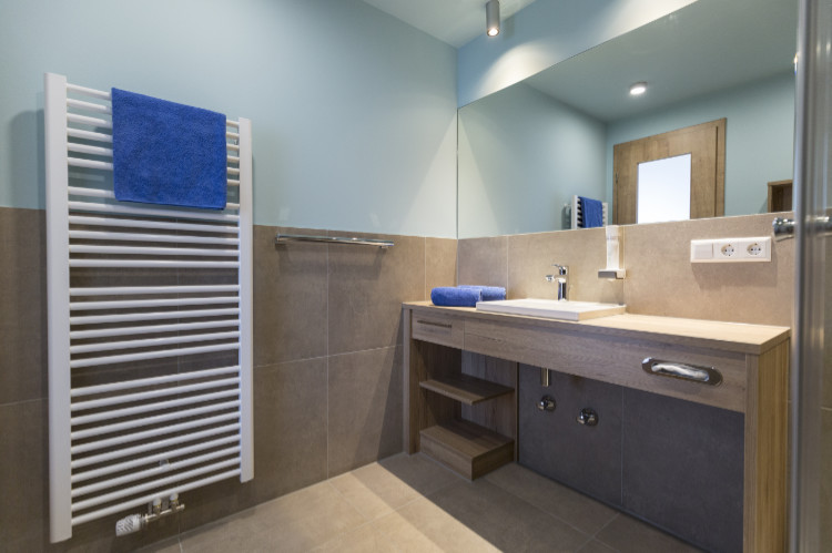 Doppelzimmer mit Frühstück im Langgasthof Zahn Aufnahme vom Badezimmer